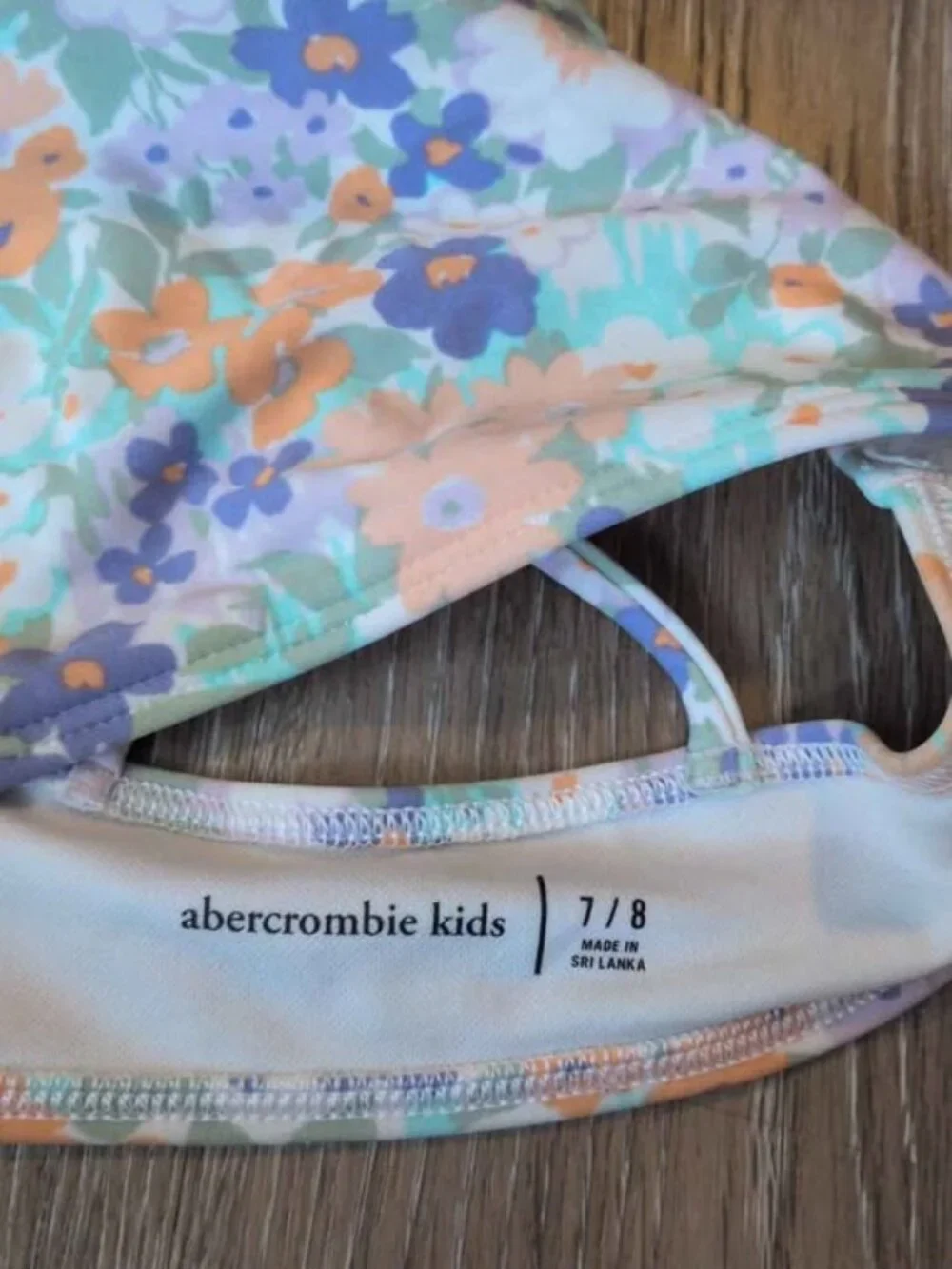 Abercrombie Kids Floral High Neck Bikini Top 7/8